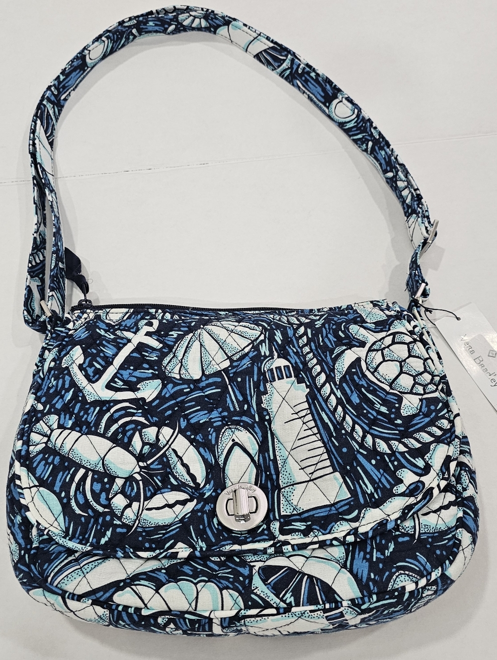 Vera Bradley Blue Navy & Light Blue Nautical Crossbody Bag